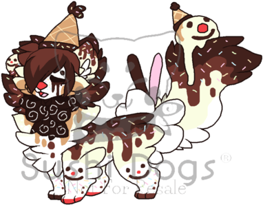 Summer Clown Sundae By Sooshdatabase - Cartoon (400x315)