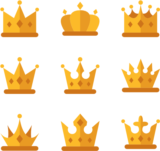 Crown - Vector Flat Crown Png (600x564)