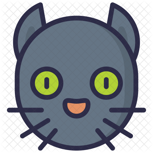 Black Cat Icon - Illustration (512x512)