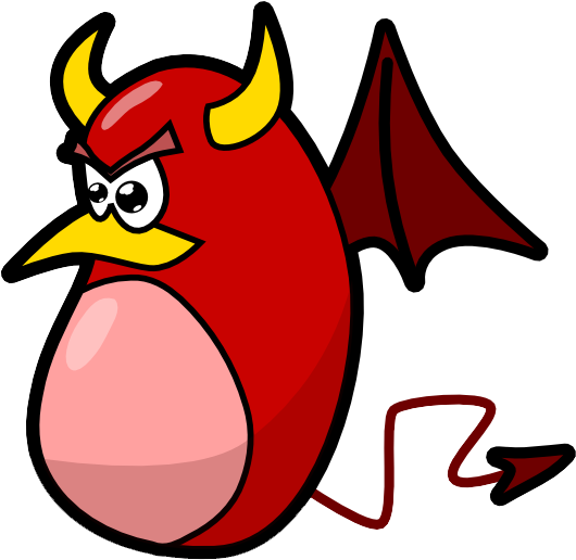 Free Devil Clipart - Devil Bat (534x594)