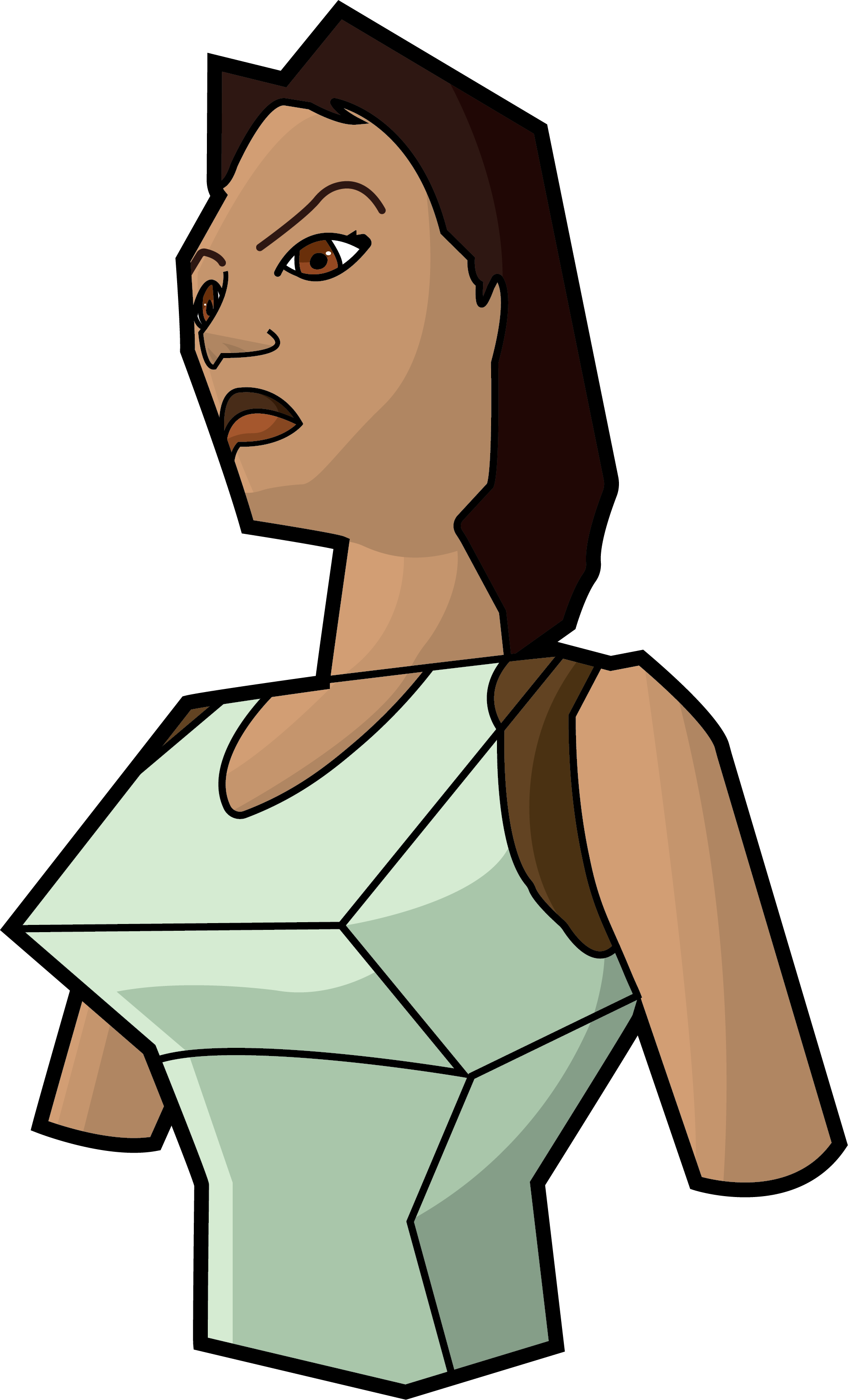 Lara Croft Vector Artwork - Vector Graphics (1877x3097)
