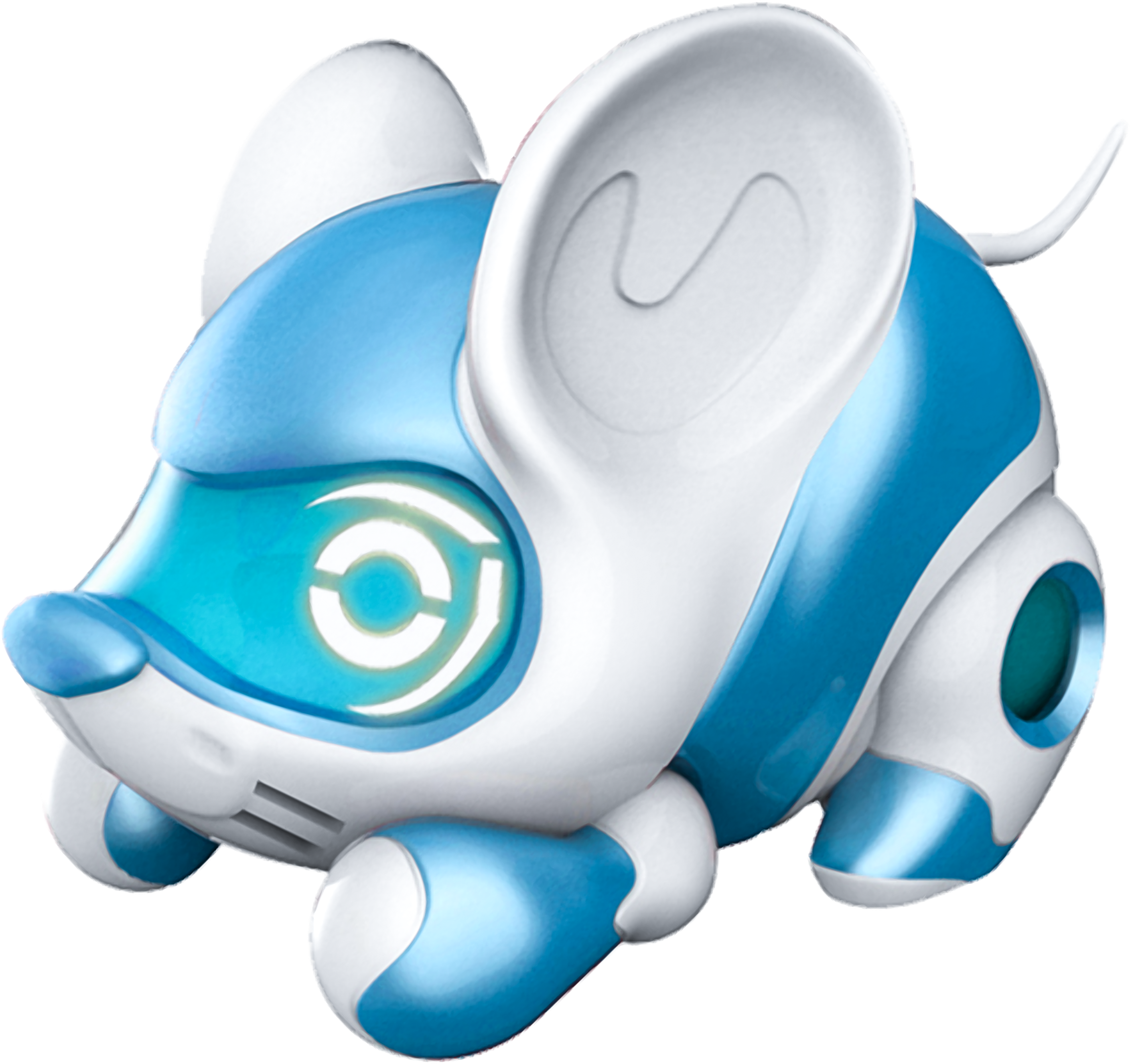 Tekno Babies Teal Mouse - Fish (3000x2801)