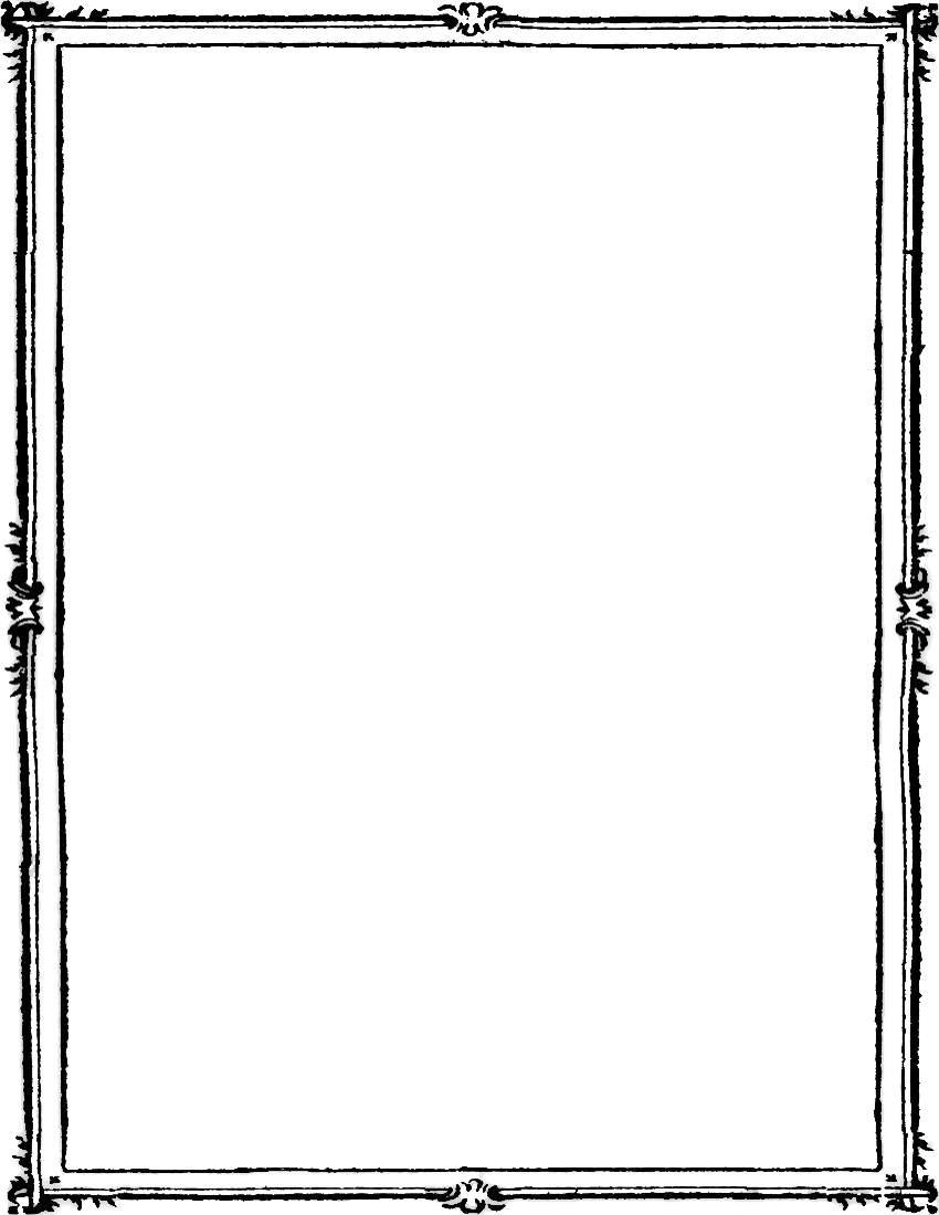 Black Border Frame Png Photos - Borders For Google Docs (850x1100)