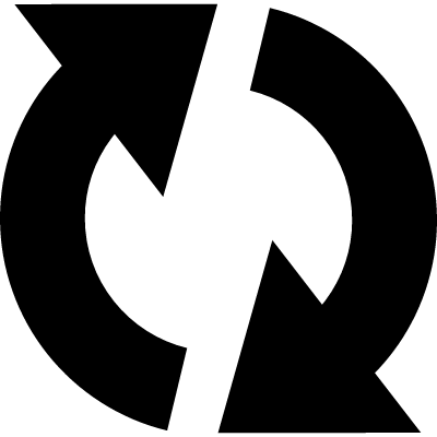 Two Gross Arrows Circle Rotating Clockwise Vector - Two Arrows In A Circle (400x400)