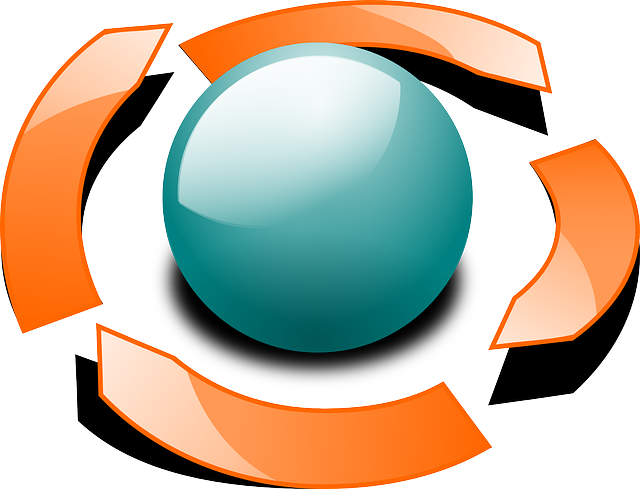 Arrows, Ball, Glossy, Circle, Around - 3d Circular Arrow Png (640x489)