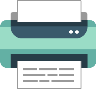 Printer Illustration - Document (400x400)