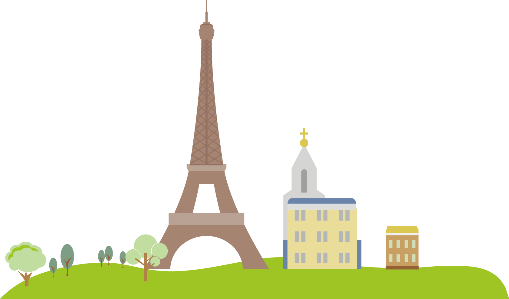 Eiffel Tower Illustration - Eiffel Tower Illustration (1682x987)