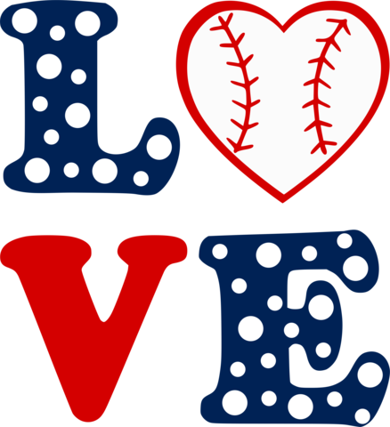 Baseball Love - Baseball Art (438x480)