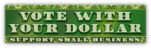 Vote - Vote With Your Dollar Support Small Business Magnetic (500x500)