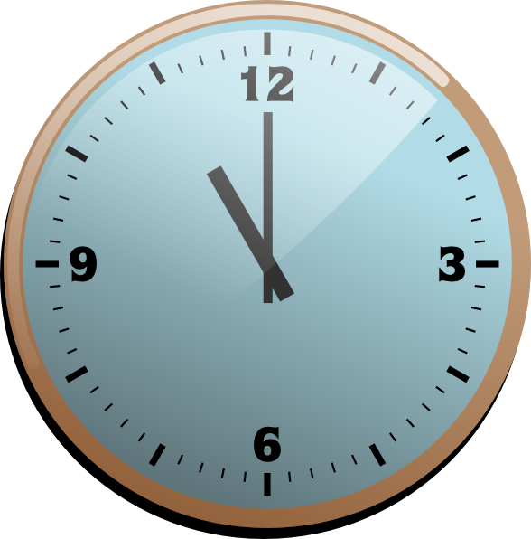 Clock Clip Art - Windows Metafile (588x596)