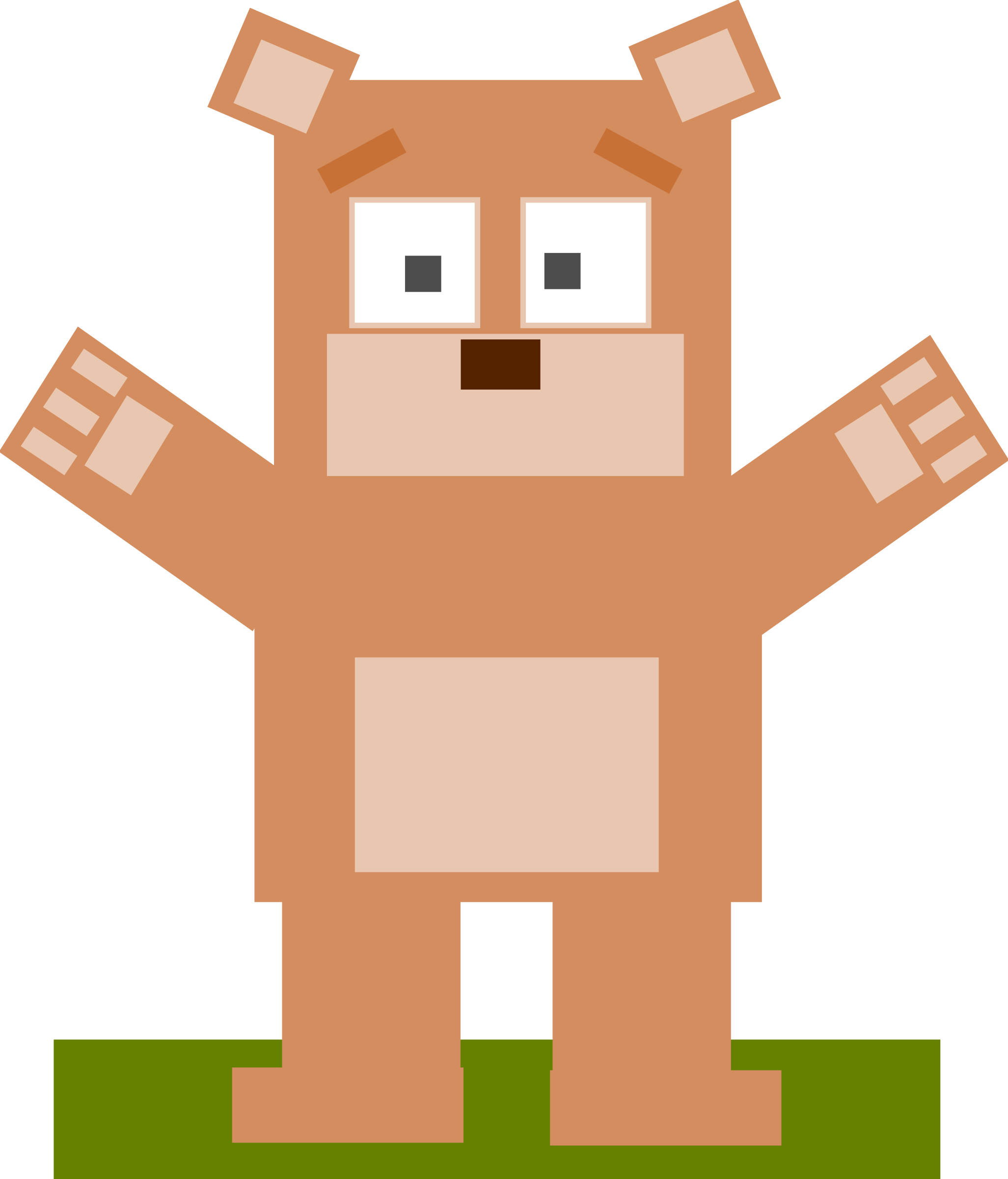 Big Image - Animals Made With Square (2053x2400)