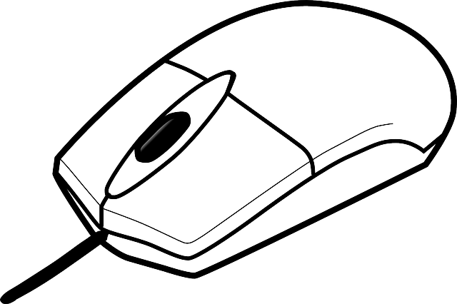 Cartoon Computer, Mouse, Keyboard, Outline, Drawing, - Computer Mouse For Coloring (640x426)