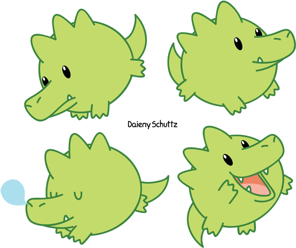 Chibi Tiger By Daieny On Deviantart - Crocodile (650x526)