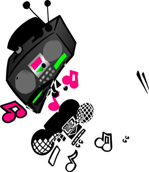 Cartoon Boombox Transparent (522x599)