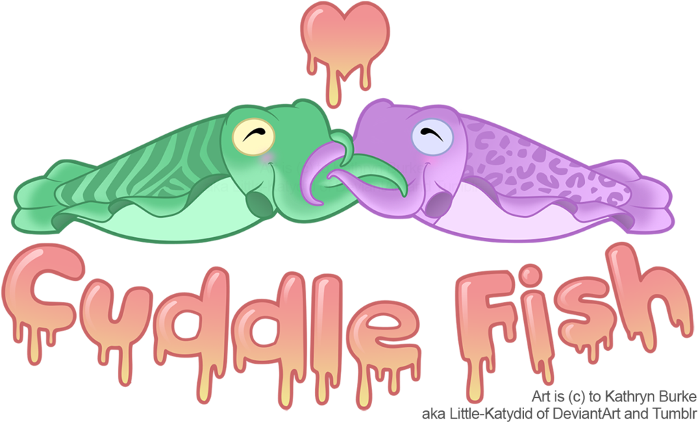 Cuddle Clipart Fish - Drawing (1024x634)