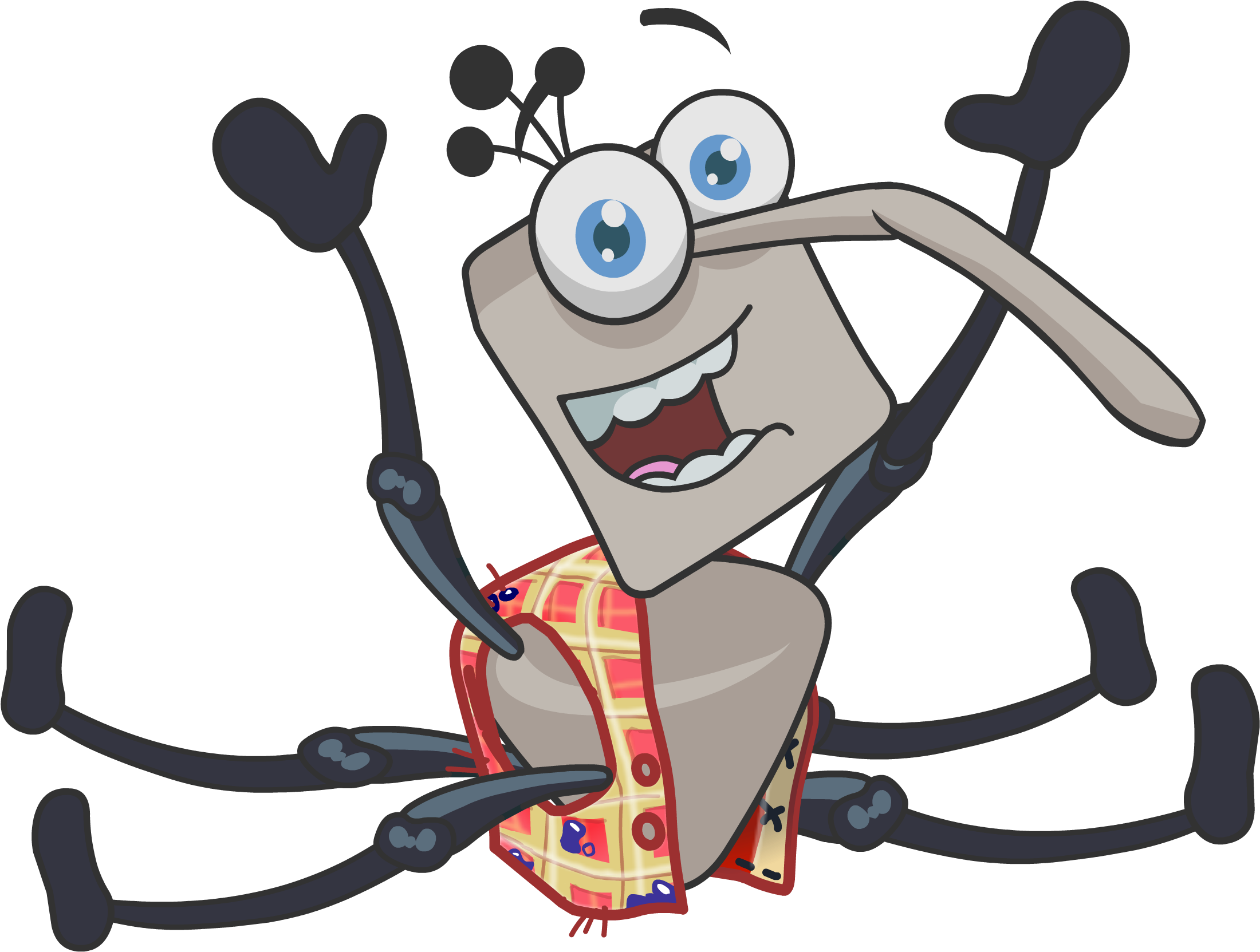 Tink 01 Jump - Binweevil Transparent (2408x2225)