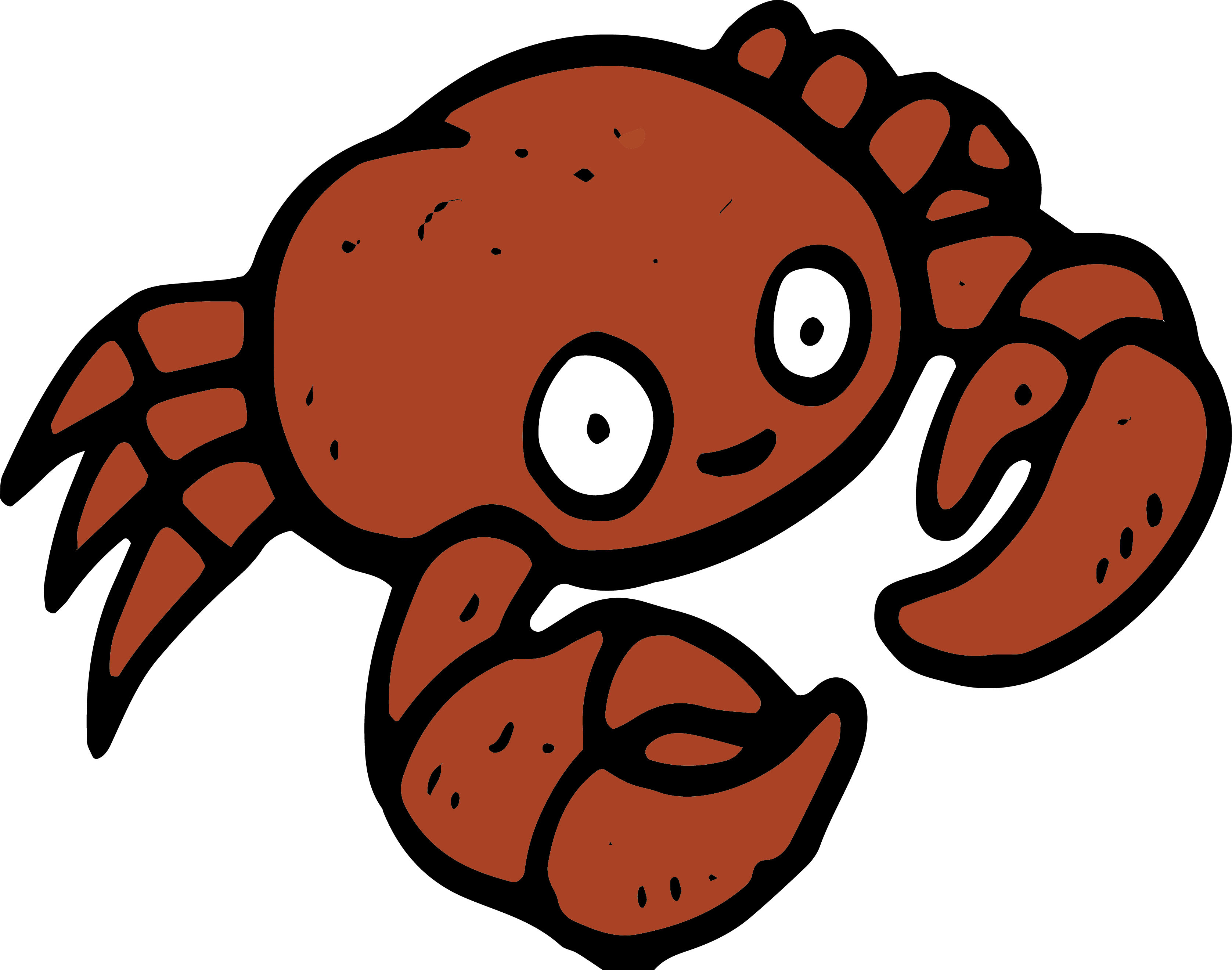Crab Cartoon Drawing - Decapods (3354x2641)