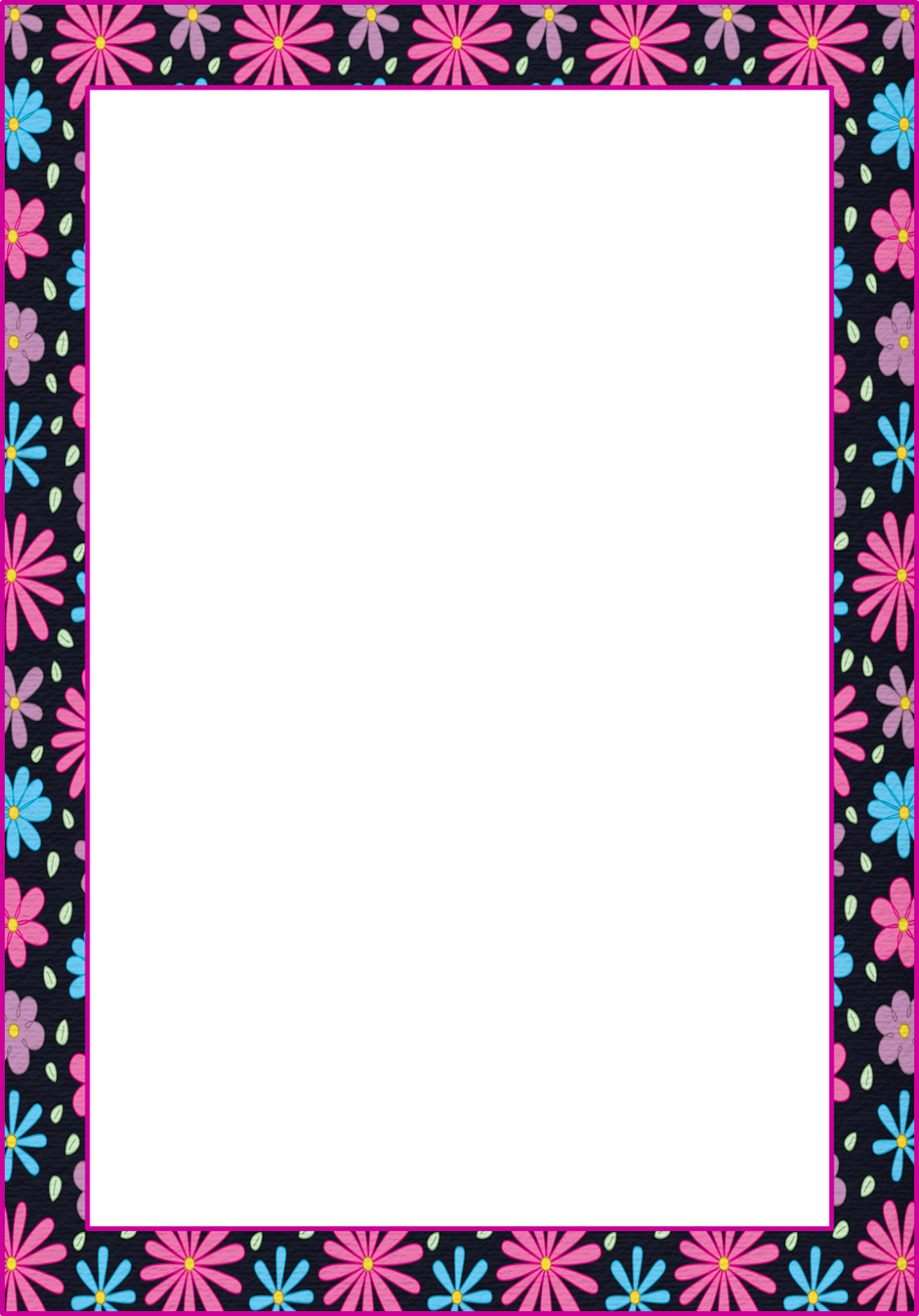 Floral Pattern Border 7 - Floral Pattern Border 7 (1118x1600)