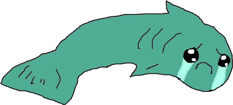 Sad Fish By Tigerwolf8489 - Fish (1006x452)