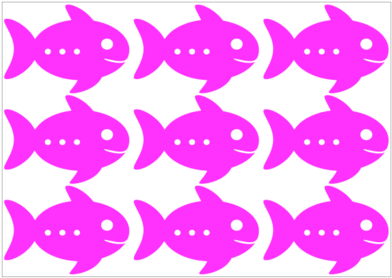 Funny Fish Stickers - Circle (479x363)
