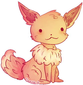 First Time Drawing Eevee On Digital - Cartoon (358x382)