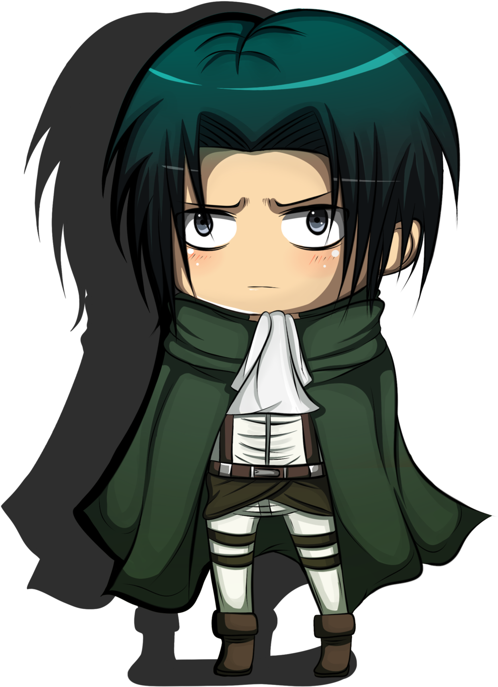 Chibi Levi - Dark Chibi Anime Transparent (1024x1536)