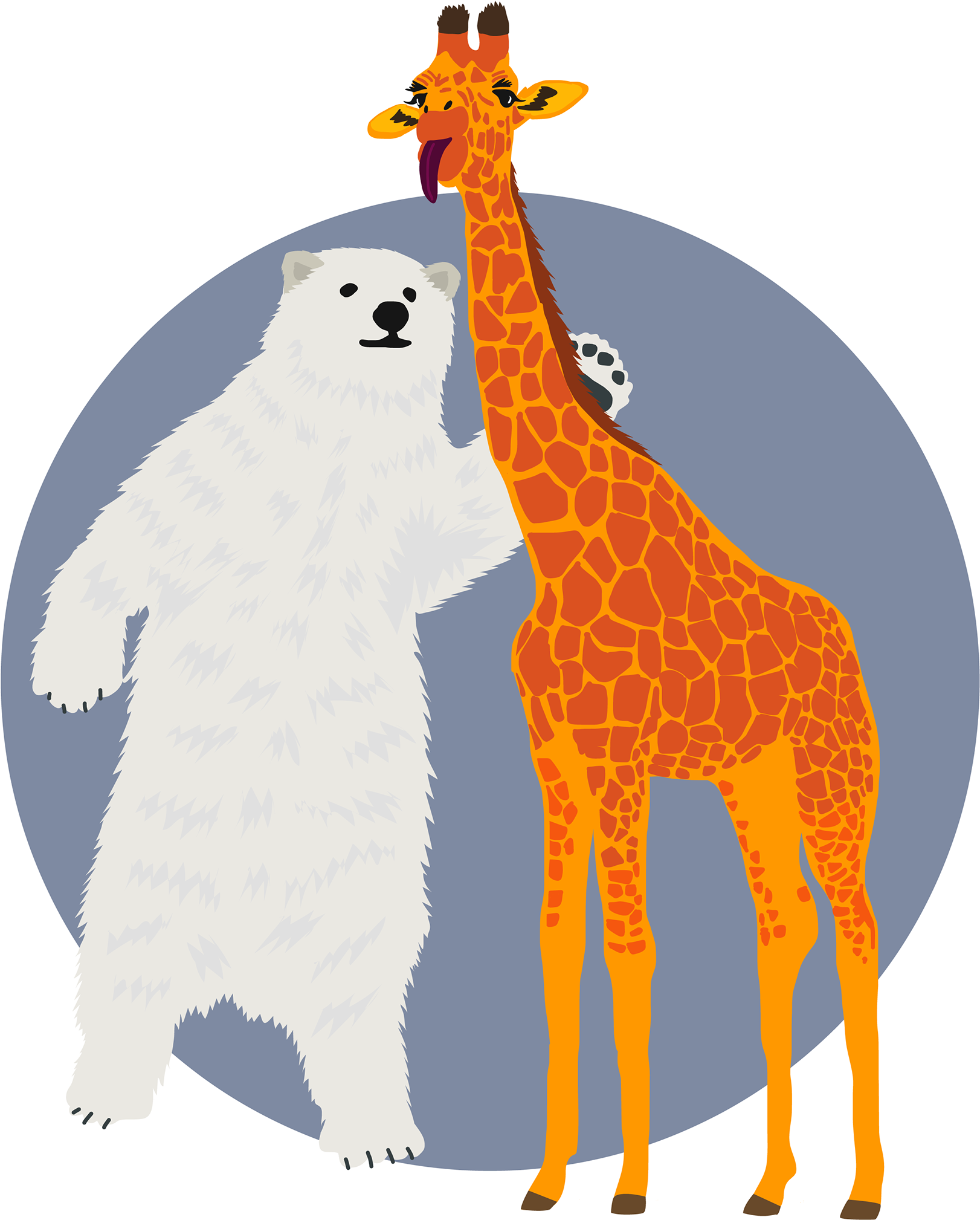 Polar Bear ♥ Giraffe - Giraffe (1920x2089)