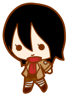 Mikasa Ackerman - Cartoon (350x350)