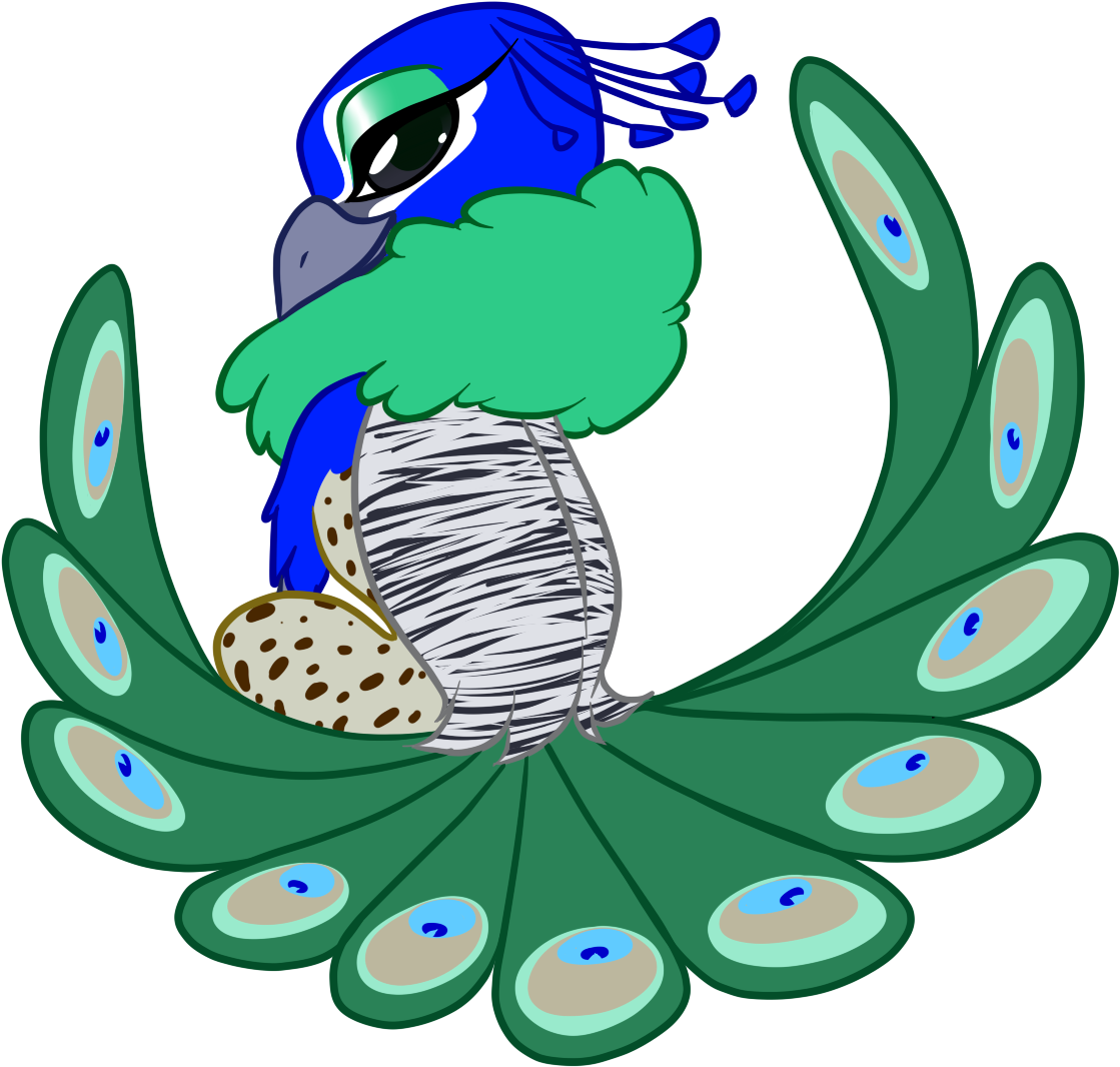 Round Peacockgriff - Drawing (1181x1181)