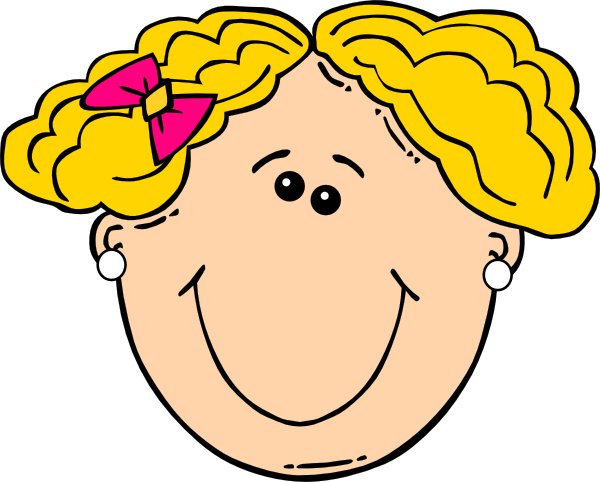 Girl Faces Clip Art (600x482)