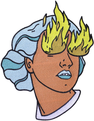 Fire Eye Girl Back Patch - Fireeye (500x500)