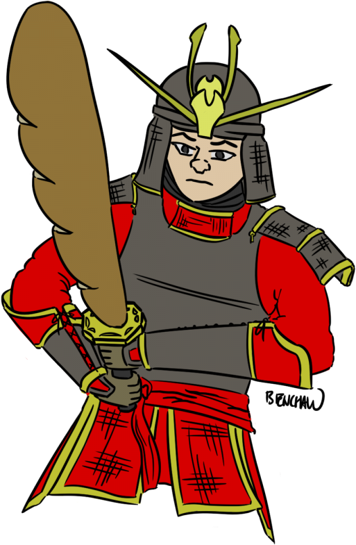 Samuraitristan - Cartoon (600x807)