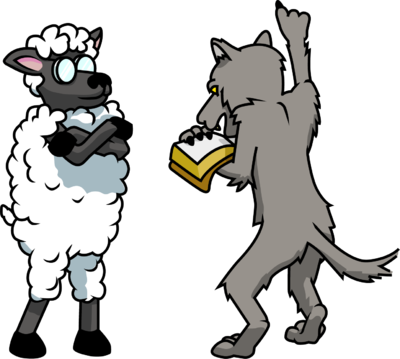 False Preachers - Wolf Preaching To Sheep (400x359)