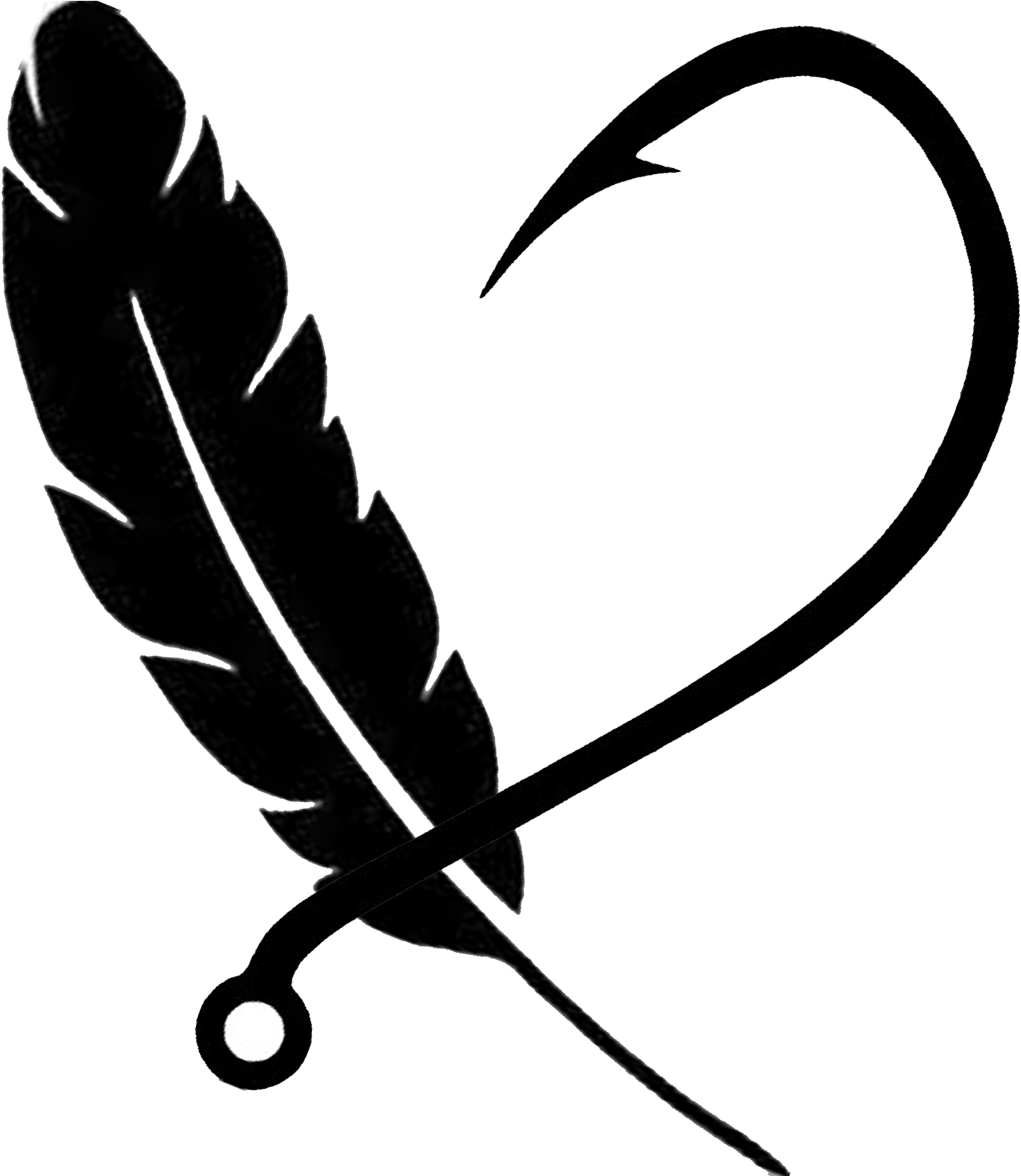 Fins & Feathers Co - Simple Feather Vector (1651x1762)