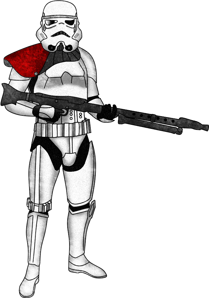 Stormtrooper Commander, Red Pauldron - Stormtrooper Red Commander (800x979)