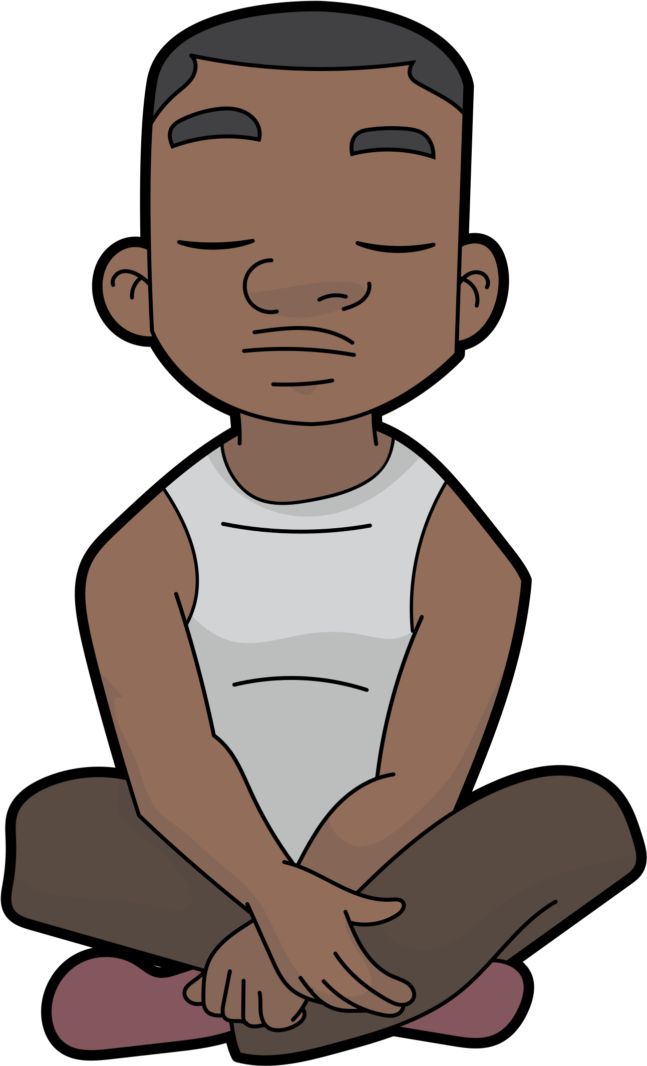 Open - Transparent Cartoon Black Guy (2000x2588)