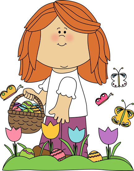 Basket Clipart Easter Egg Hunt - Easter Egg Hunt Clipart (433x550)