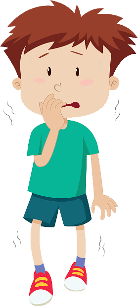 Frightened-boy - Scared Boy Cartoon (279x619)