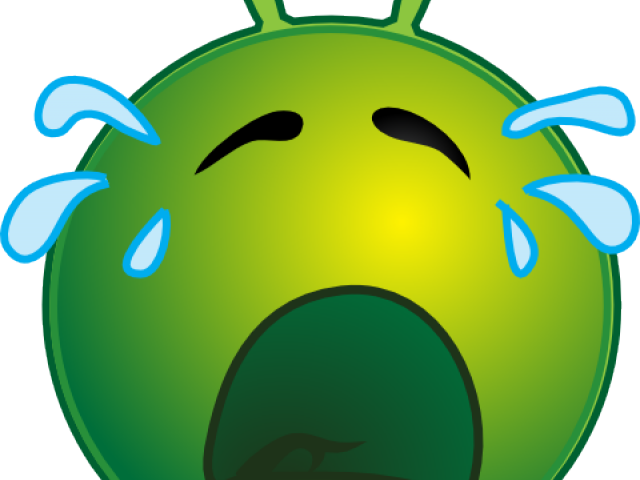 Animated Crying Cliparts - Punny Alien Patchwork Sticker (640x480)