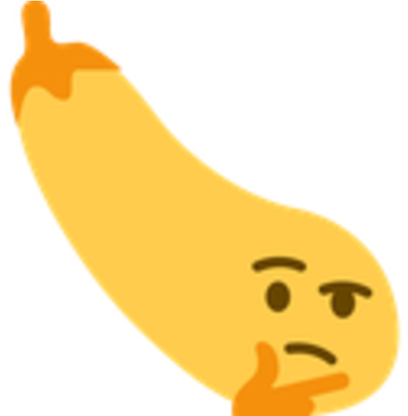 Eggplant Thinking Emoji (600x600)
