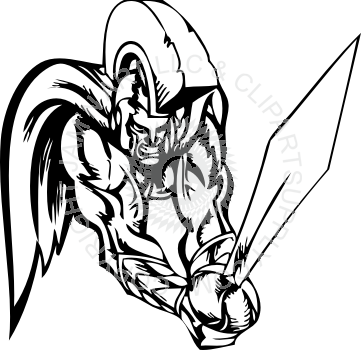 Warrior Black And White (361x350)
