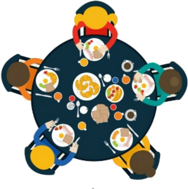 Comidas Increíbles, Experiencias Inolvidables - Round Table Top View Vector (678x654)