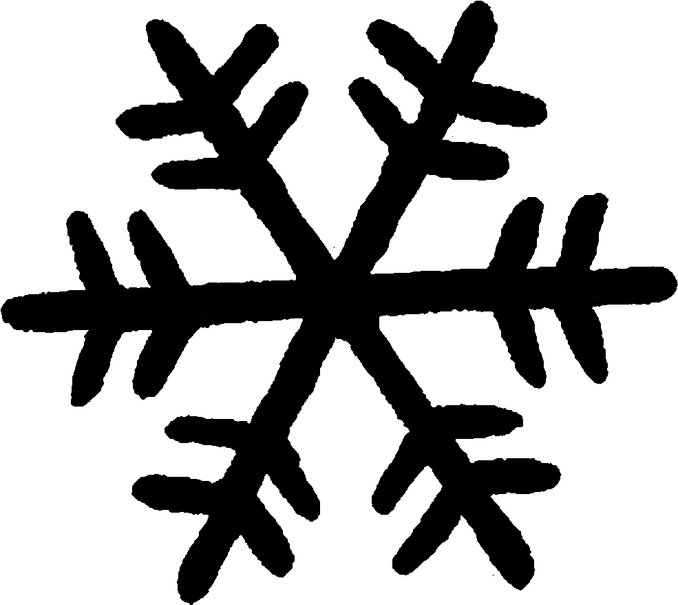 Silhouette - Snowflake Vector Simple (1224x1174)