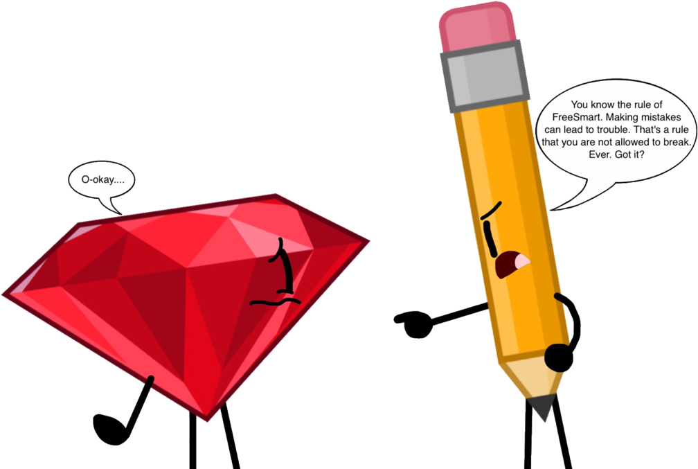No More Mistakes, Ruby By Sugar-creatorofsfdi - Bfdi Ruby X Book (1024x684)