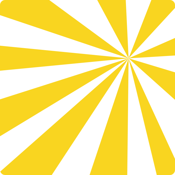 Sun - Yellow And Black Rays (600x600)