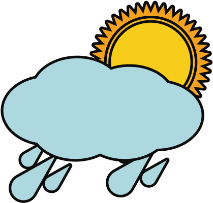 Rainy Weather Vector Illustration - Vector Graphics (550x550)