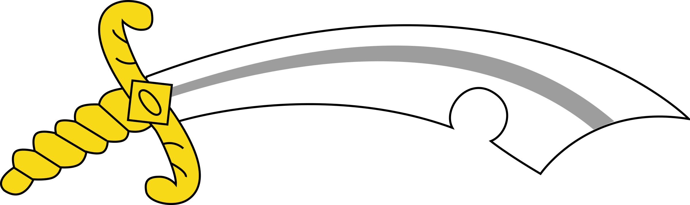 Big Image - Scimitar Clipart (2400x715)