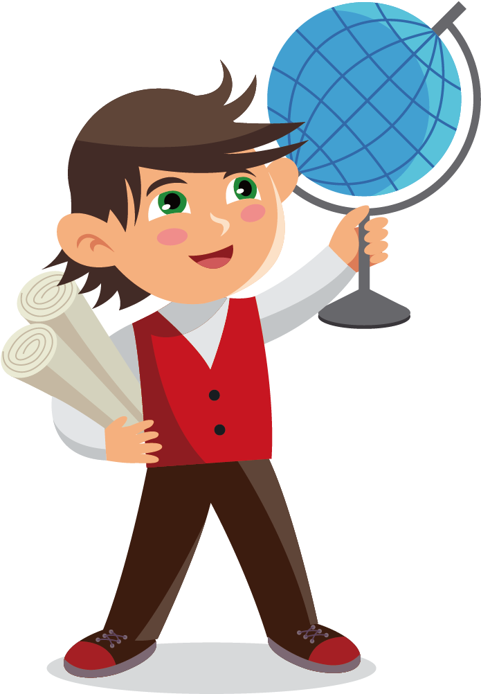 Student Cartoon Learning - Boy (1135x1134)