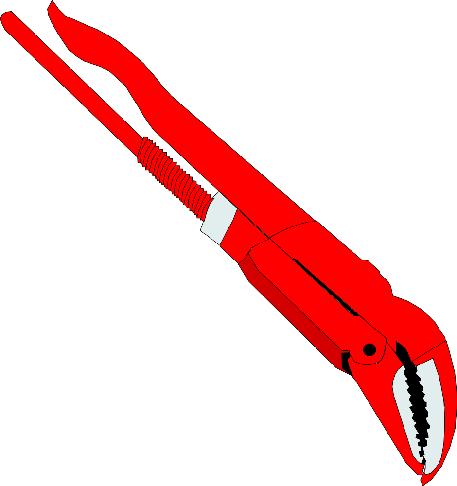 Pipe Wrench Clipart - Adjustable Spanner (940x1000)