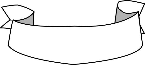 Ribbon Vector White Png (600x272)